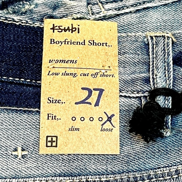 KSUBI Boyfriend Distressed Short Loose Fit Women's Size 27 MidNite & Dusted - Picture 8 of 11